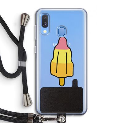 Raketijsje: Samsung Galaxy A40 Transparant Hoesje met koord