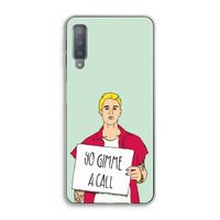 Gimme a call: Samsung Galaxy A7 (2018) Transparant Hoesje