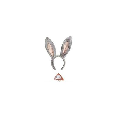 Ezel verkleed set - 2-delig - diadeem en snuit - dieren verkleed accessoires Ezel verkleed set - 2-delig - diadeem en snuit - dieren verkleed accessoires