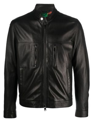 ETRO veste de moto en cuir - Noir