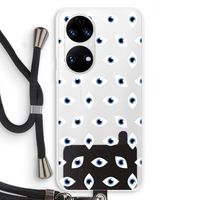 Eyes pattern: Huawei P50 Transparant Hoesje met koord