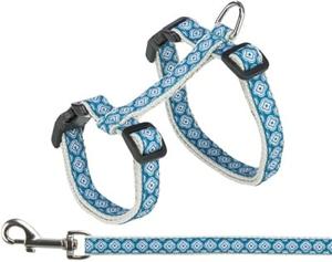 Trixie Trixie kattentuig met riem grijs / blauw