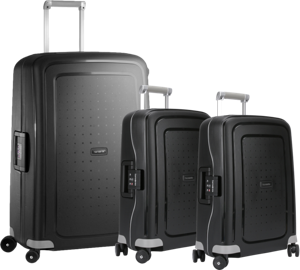 Samsonite S'cure Spinner 55+75+55cm Black kofferset