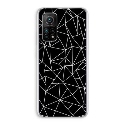Geometrische lijnen wit: Xiaomi Mi 10T 5G Transparant Hoesje