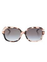 Michael Kors lunettes de soleil carrées à effet écailles de tortue - Rose