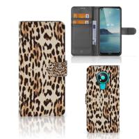 Nokia 3.4 | Telefoonhoesje | Met pasjeshouder | Leopard