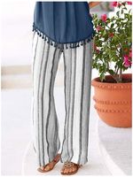 Casual Striped Loose Pants