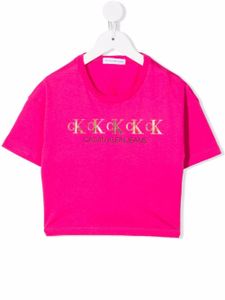 Calvin Klein Kids t-shirt à logo imprimé - Rose