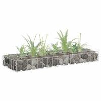 VidaXL Gabion plantenbak verhoogd 90x30x10 cm gegalvaniseerd staal