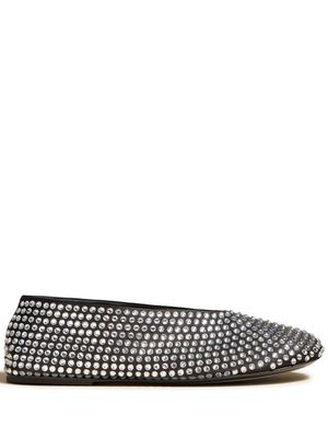 KHAITE ballerines The Marcy à strass - Argent