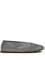 KHAITE ballerines The Marcy à strass - Argent