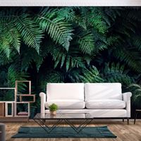 Zelfklevend fotobehang -  Donkere Jungle , Bladeren  , Premium Print - thumbnail