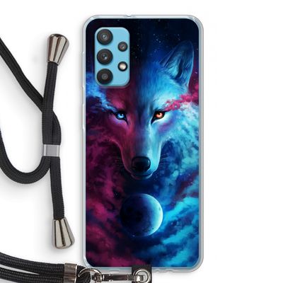 Where Light And Dark Meet: Samsung Galaxy A32 4G Transparant Hoesje met koord