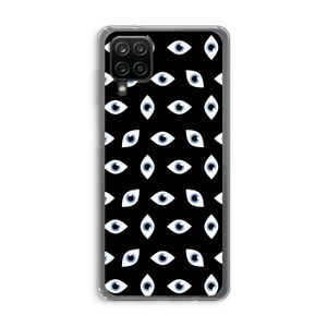 Eyes pattern: Samsung Galaxy A12 Transparant Hoesje