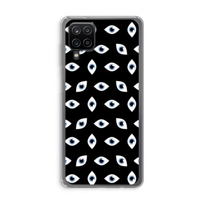 Eyes pattern: Samsung Galaxy A12 Transparant Hoesje