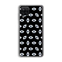 Eyes pattern: Samsung Galaxy A12 Transparant Hoesje