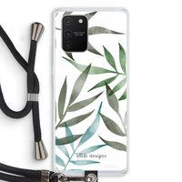 Tropical watercolor leaves: Samsung Galaxy S10 Lite Transparant Hoesje met koord