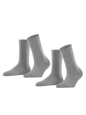 Esprit - 2p Socks - Basic Pure - grijs, Maat:35-38