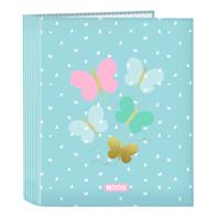 Ringmap Moos Butterflies Blauw A4 27 x 33 x 6 cm