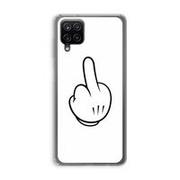 Middle finger white: Samsung Galaxy A12 Transparant Hoesje Middle finger white: Samsung Galaxy A12 Transparant Hoesje