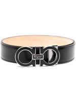 Ferragamo ceinture en cuir à boucle Gancini - Noir
