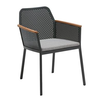 Galena dining stoel midnight grey mesh - Oosterik home