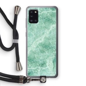 Groen marmer: Samsung Galaxy A31 Transparant Hoesje met koord