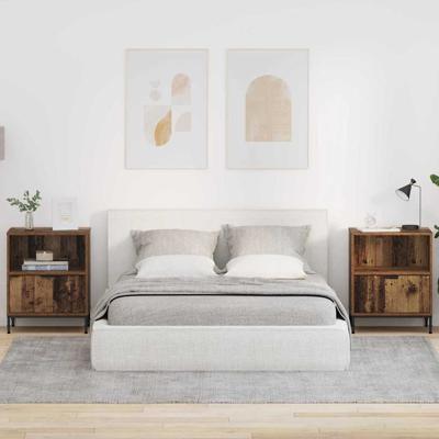 Nachtkastjes 2 pcs Oud hout 49 x 36 x 61 cm Bewerkt hout