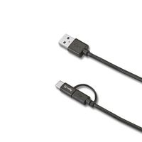 Celly USBCMICRO USB-kabel USB A USB C/Micro-USB B Zwart - thumbnail