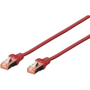 Digitus DK-1644-030/R RJ45 Netwerkkabel, patchkabel CAT 6 S/FTP 3.00 m Rood Halogeenvrij, Verdraaide paren, Snagless, Vlambestendig 1 stuk(s)