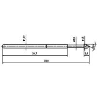 PTR Hartmann 1025/E-H-1.5N-AU-1.5 Precisietestpen met veercontact