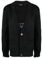 Balmain cardigan à logo en intarsia - Noir - thumbnail