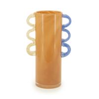 By-Boo Vaas 'Alegre' Mondgeblazen glas, kleur Oranje