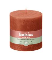 Bolsius kaars rustiek 10x10 cm earthy orange