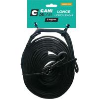 Hondenriem - CANI GEAR - 5 m - Zacht neopreen met handvat - Zwart