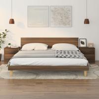 Nachtkastjes 2 st 40x30x40 cm bewerkt hout bruin eikenkleur