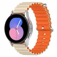 Ocean Style bandje - Beige / oranje - Samsung Galaxy Watch 3 - 45mm - thumbnail
