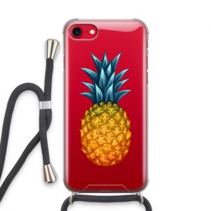 Grote ananas: iPhone SE 2020 Transparant Hoesje met koord