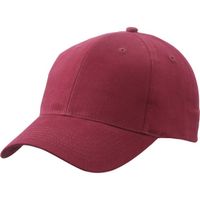 Baseball cap 6-panel bordeaux voor volwassenen