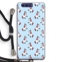 Eenhoorns overal: Honor 9 Transparant Hoesje met koord