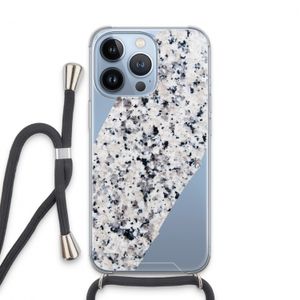 Gespikkelde marmer: iPhone 13 Pro Transparant Hoesje met koord