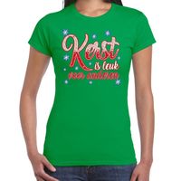 Fout kerstshirt groen kerst is leuk voor anderen voor dames - thumbnail