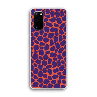 Purple Giraffe: Samsung Galaxy S20 Transparant Hoesje