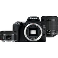 Canon EOS 250D + EF-S 18-55mm f/4-5.6 IS STM + EF 50mm f/1.8 STM SLR camerakit 24,1 MP CMOS 6000 x 4000 Pixels Zwart - thumbnail