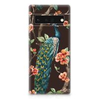 Google Pixel 6 Pro | TPU Hoesje | Pauw met Bloemen