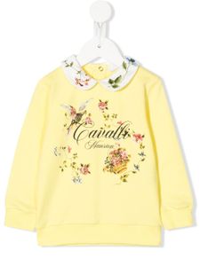 Roberto Cavalli Junior sweat à col claudine - Jaune