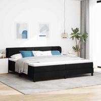 Boxspring Bed met Matras Zwart 200x200 cm Stof