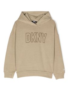 Dkny Kids hoodie à logo imprimé - Tons neutres