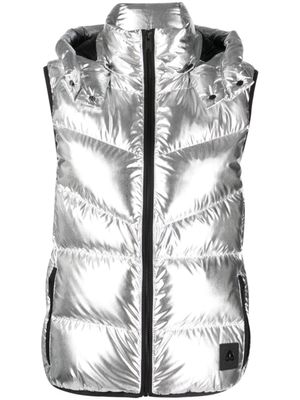 Moose Knuckles Bodywarmer met afneembare capuchon - Zilver Moose Knuckles Bodywarmer met afneembare capuchon - Zilver