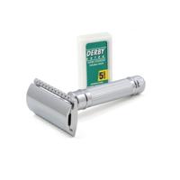 Edwin Jagger Scheermes Razors Double Edge Safety Extra Long Handle & Chrome Plated Ref.DEL8914BL 1Stuks | Voor Mannen